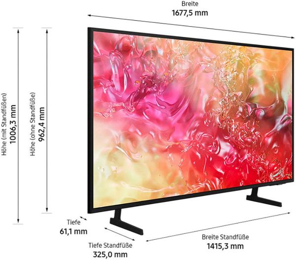 Samsung GU75DU7179U LED-Fernseher (189 cm/75 Zoll, 4K Ultra HD, Smart-TV, Crystal UHD, Q-Symphony, Dolby Surround Sound, Triple Tuner, Smart-Hub), TV-Gerät LED, LED TV – Bild 13