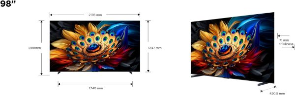TCL 98C61BX7 QLED-Fernseher (248 cm/98 Zoll, 4K Ultra HD, Google TV) – Bild 10